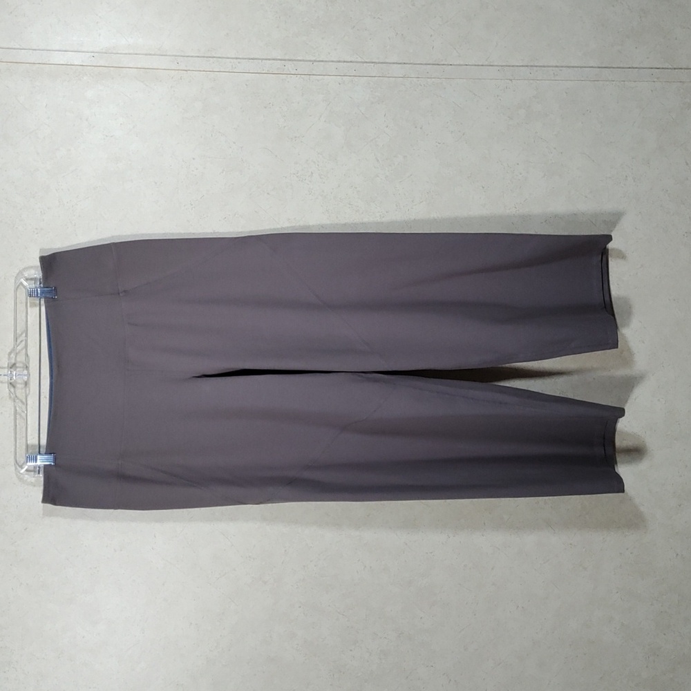 6176 Women With Control green tummy control wide leg pants L NEW